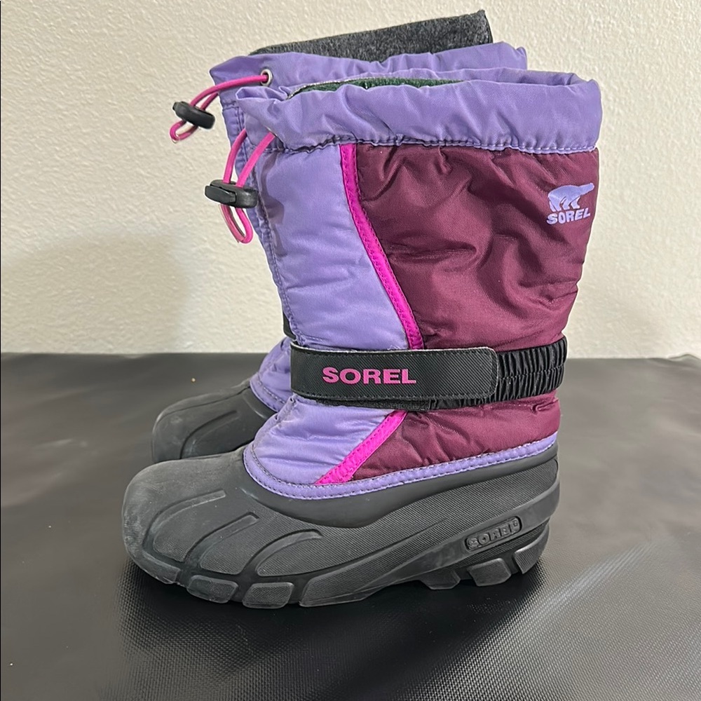 Sorel Kids' Purple and Burgundy Snow Boots